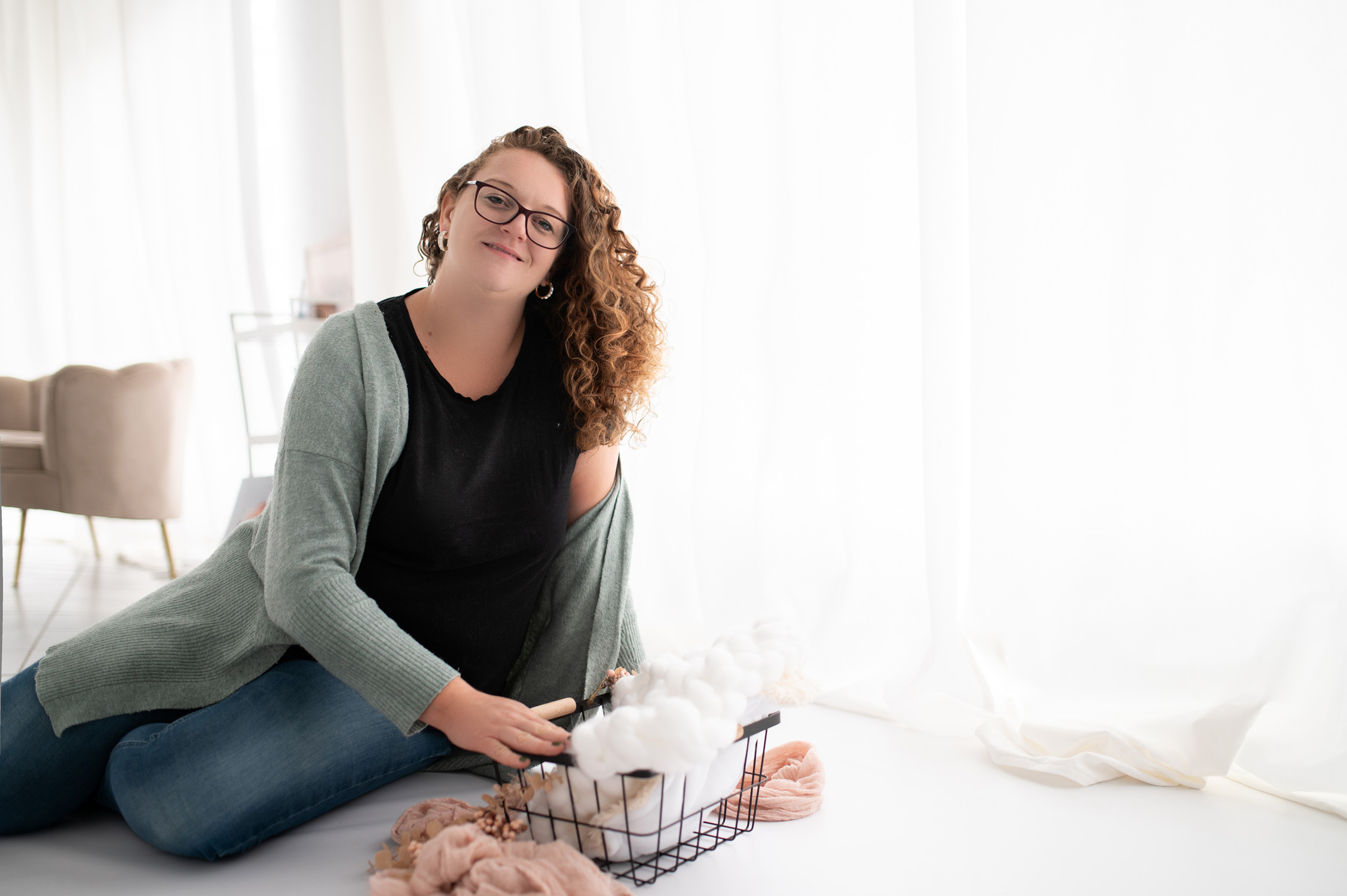 Newborn Set vorbereiten in meinem Studio